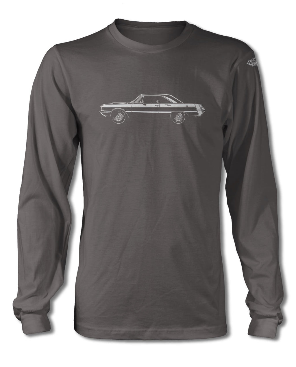 1970 Dodge Dart Swinger Coupe T-Shirt - Long Sleeves - Side View