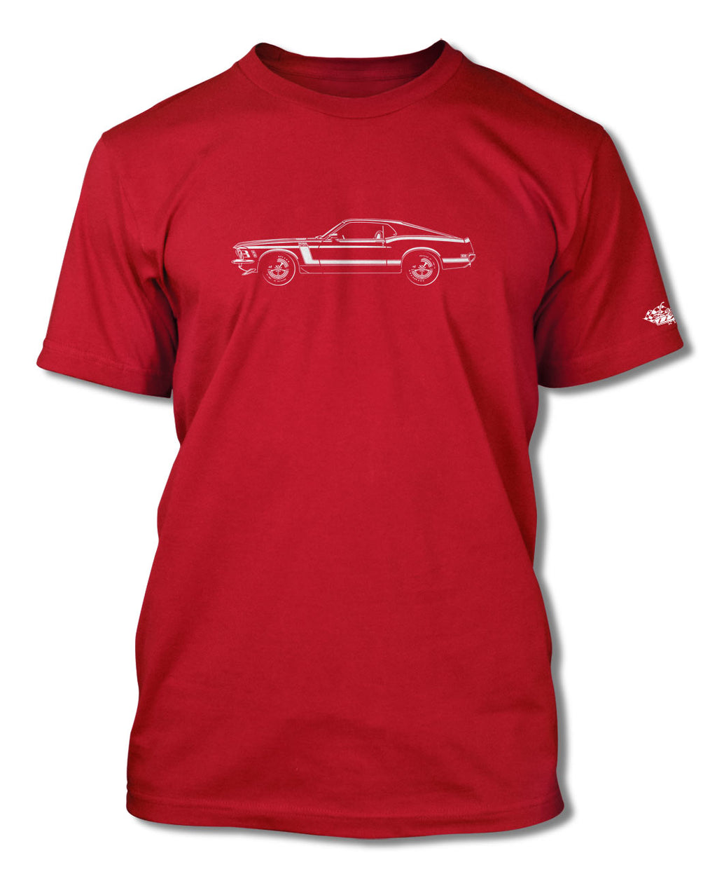 1970 Ford Mustang BOSS 302 Fastback T-Shirt - Men - Side View