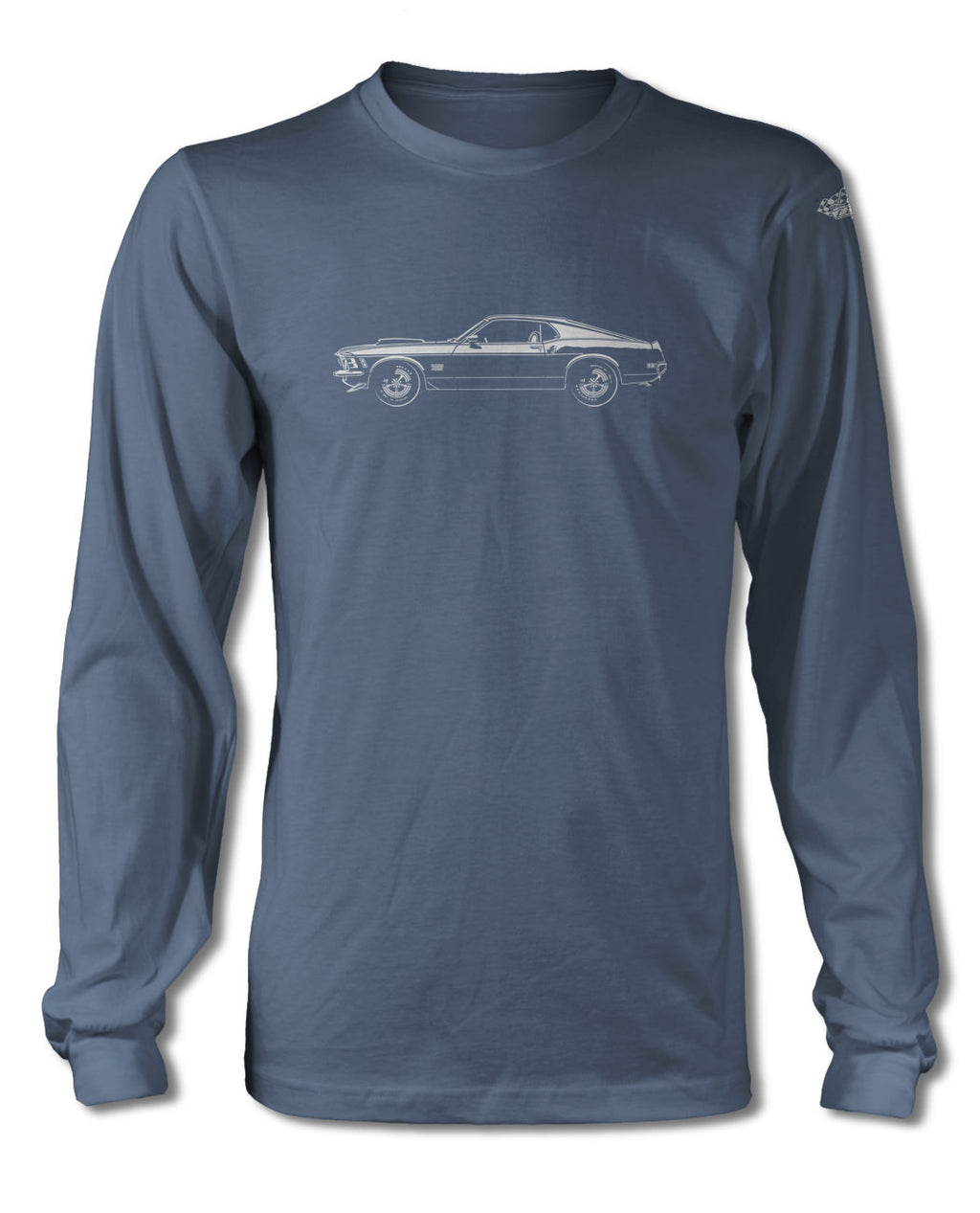 1970 Ford Mustang BOSS 429 Fastback T-Shirt - Long Sleeves - Side View