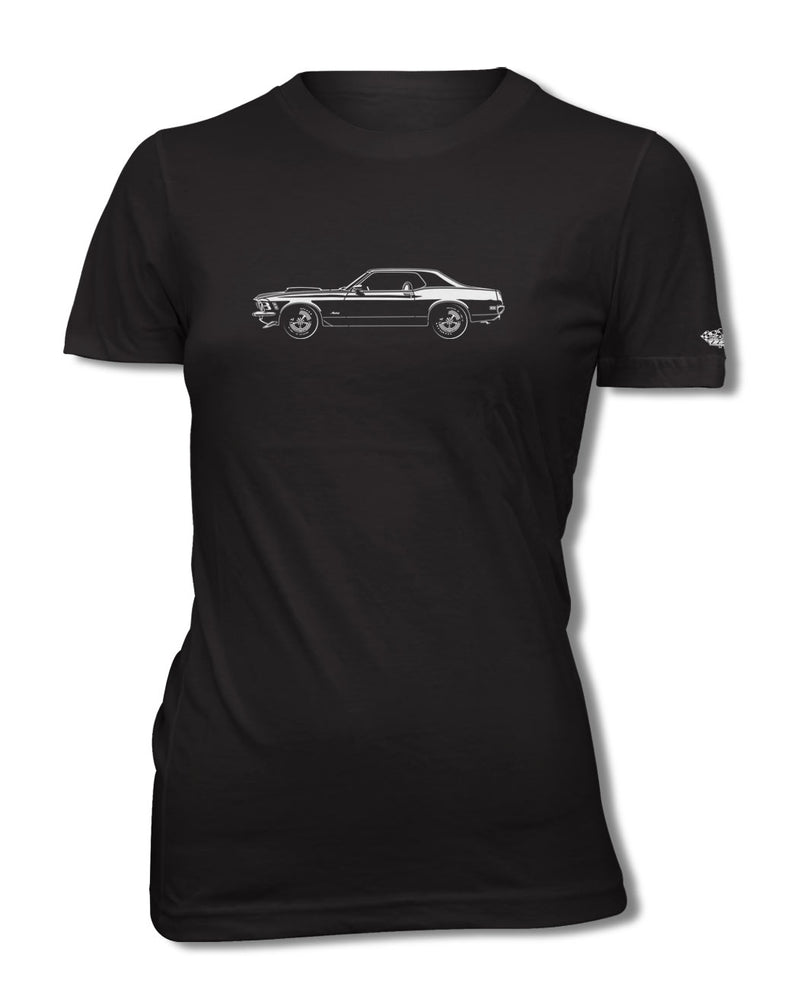 1970 Ford Mustang Sports Coupe T-Shirt - Women - Side View