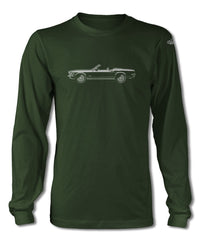 1970 Ford Mustang Base Convertible T-Shirt - Long Sleeves - Side View