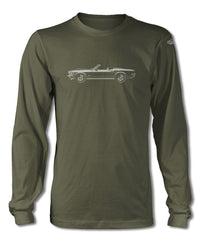 1970 Ford Mustang Sports Convertible T-Shirt - Long Sleeves - Side View