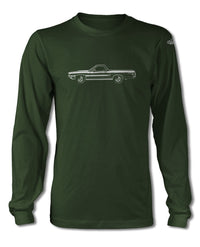 1970 Ford Ranchero GT with Stripes T-Shirt - Long Sleeves - Side View