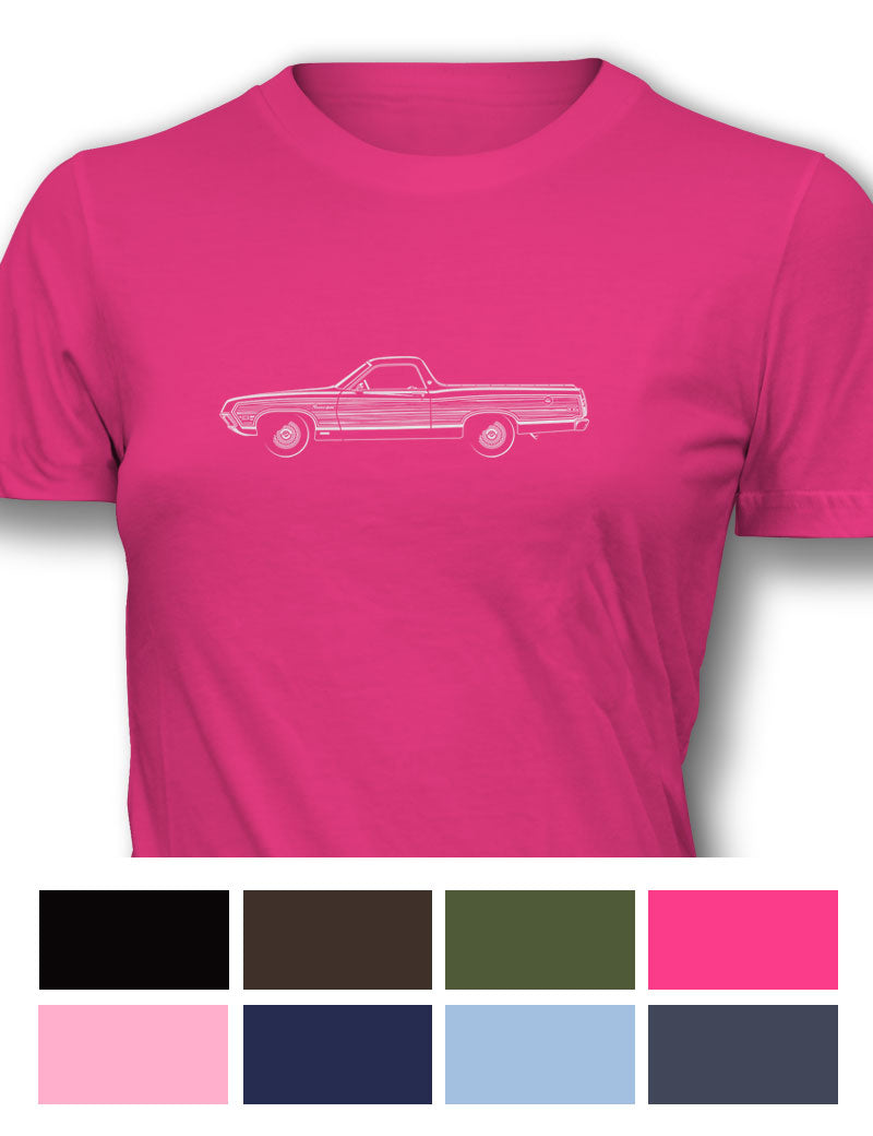 1970 Ford Ranchero Squire T-Shirt - Women - Side View