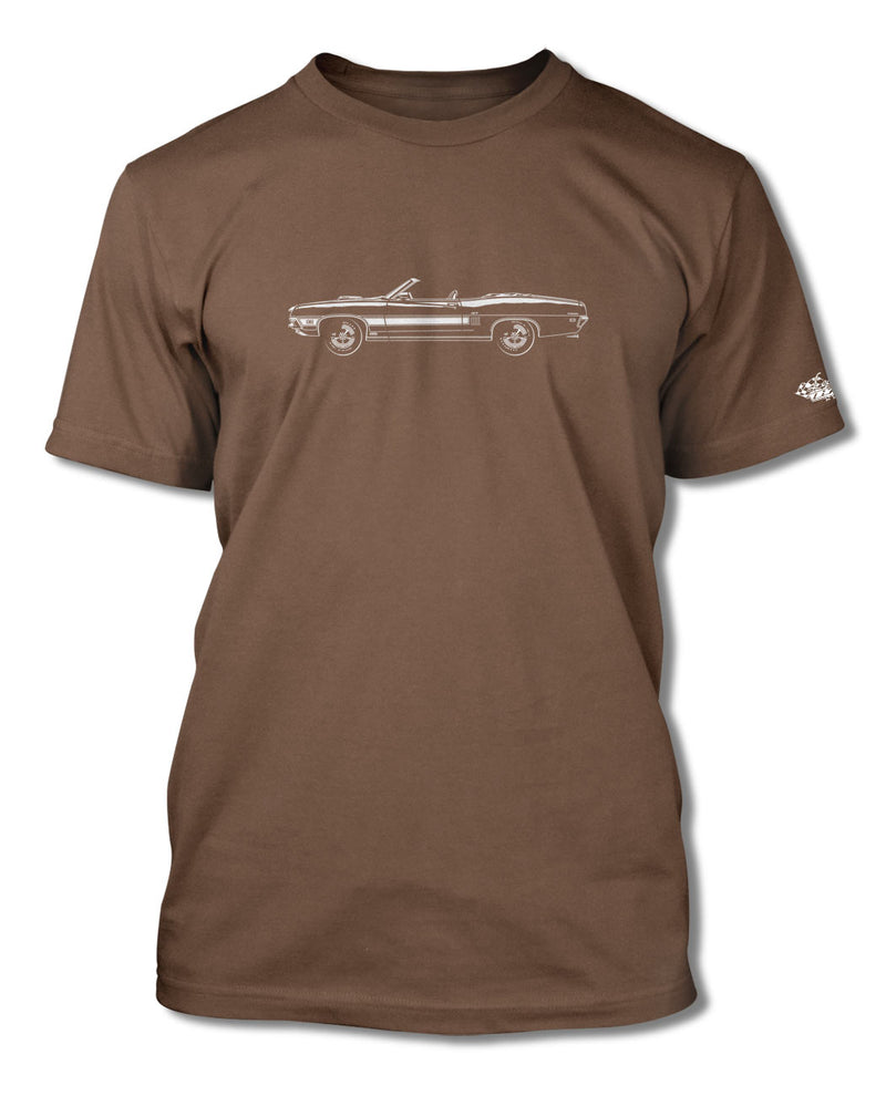 1970 Ford Torino GT Cobra jet Convertible with Stripes T-Shirt - Men - Side View