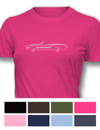 1970 Ford Torino GT Cobra jet Convertible with Stripes T-Shirt - Women - Side View