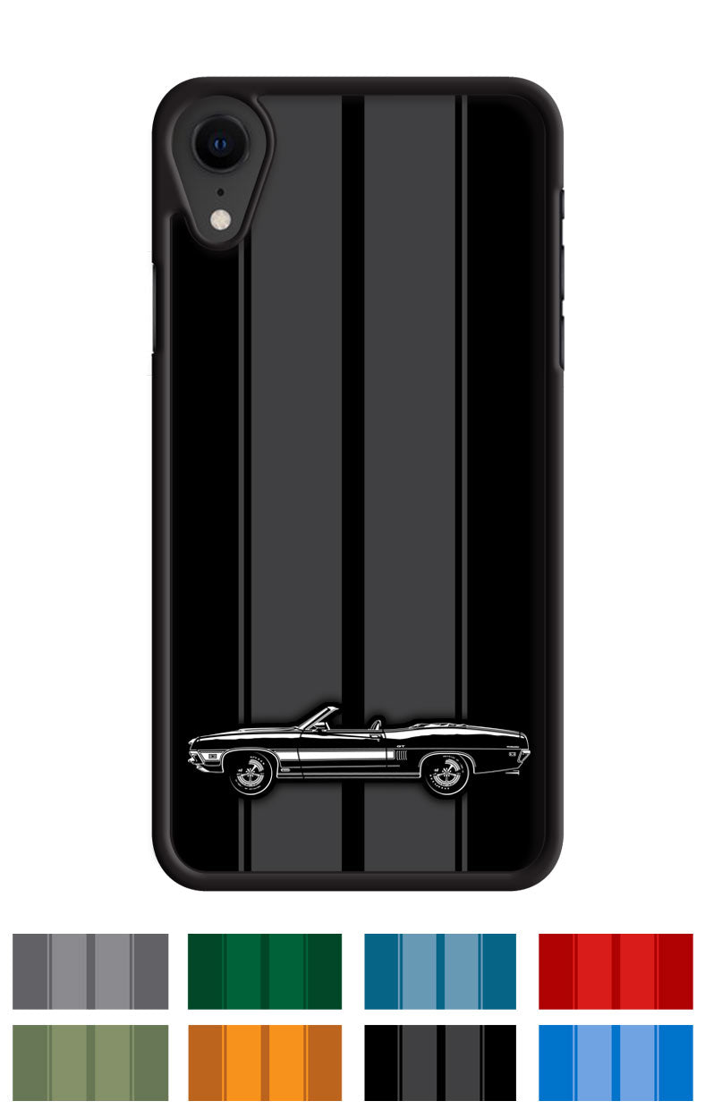 1970 Ford Torino GT Convertible with Stripes Smartphone Case - Racing Stripes