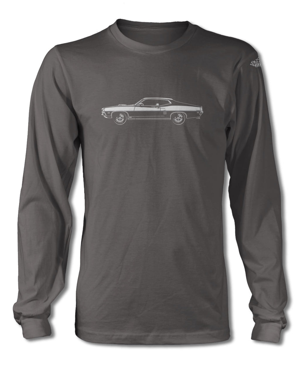 1970 Ford Torino GT Cobra jet Fastback T-Shirt - Long Sleeves - Side View