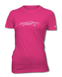 1970 Ford Torino GT Fastback with Stripes T-Shirt - Women - Side View