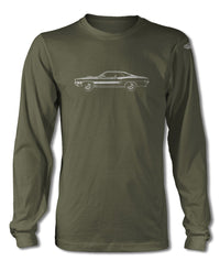 1970 Ford Torino GT Cobra jet Hardtop with Stripes T-Shirt - Long Sleeves - Side View