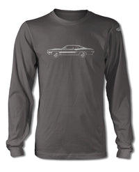 1970 Ford Torino GT Hardtop with Stripes T-Shirt - Long Sleeves - Side View