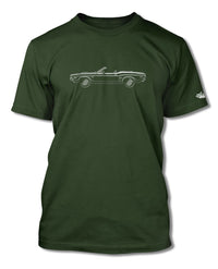 1971 Dodge Challenger RT Convertible Shaker Hood T-Shirt - Men - Side View