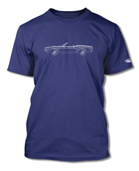 1971 Dodge Challenger RT Convertible Shaker Hood T-Shirt - Men - Side View