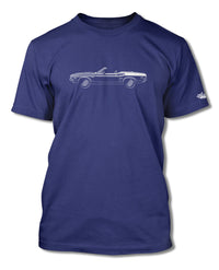 1971 Dodge Challenger RT with Stripes Convertible Bulge Hood T-Shirt - Men - Side View