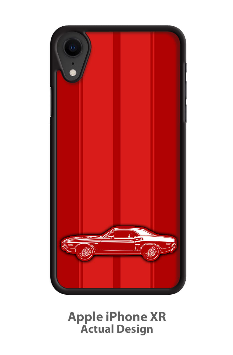 1971 Dodge Challenger RT with Stripes Hardtop Bulge Hood Smartphone Case - Racing Stripes