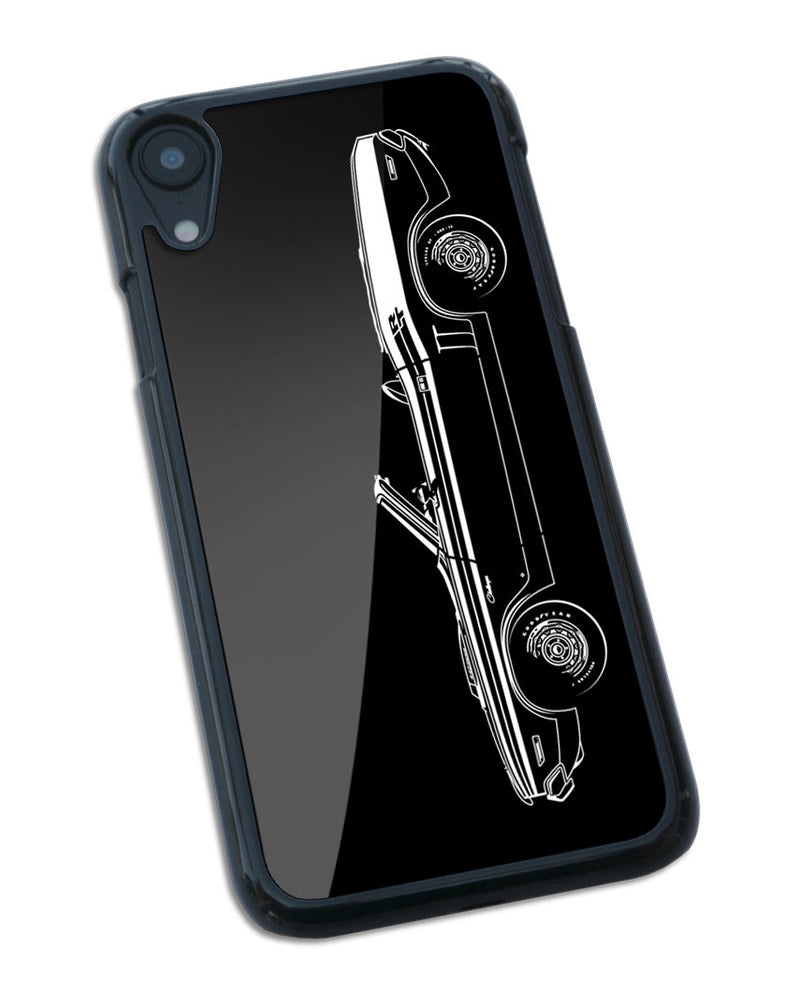1971 Dodge Challenger RT with Stripes Convertible Shaker Hood Smartphone Case - Side View