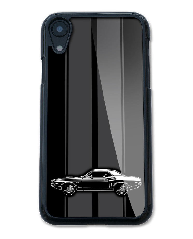 1971 Dodge Challenger RT with Stripes Hardtop Shaker Hood Smartphone Case - Racing Stripes