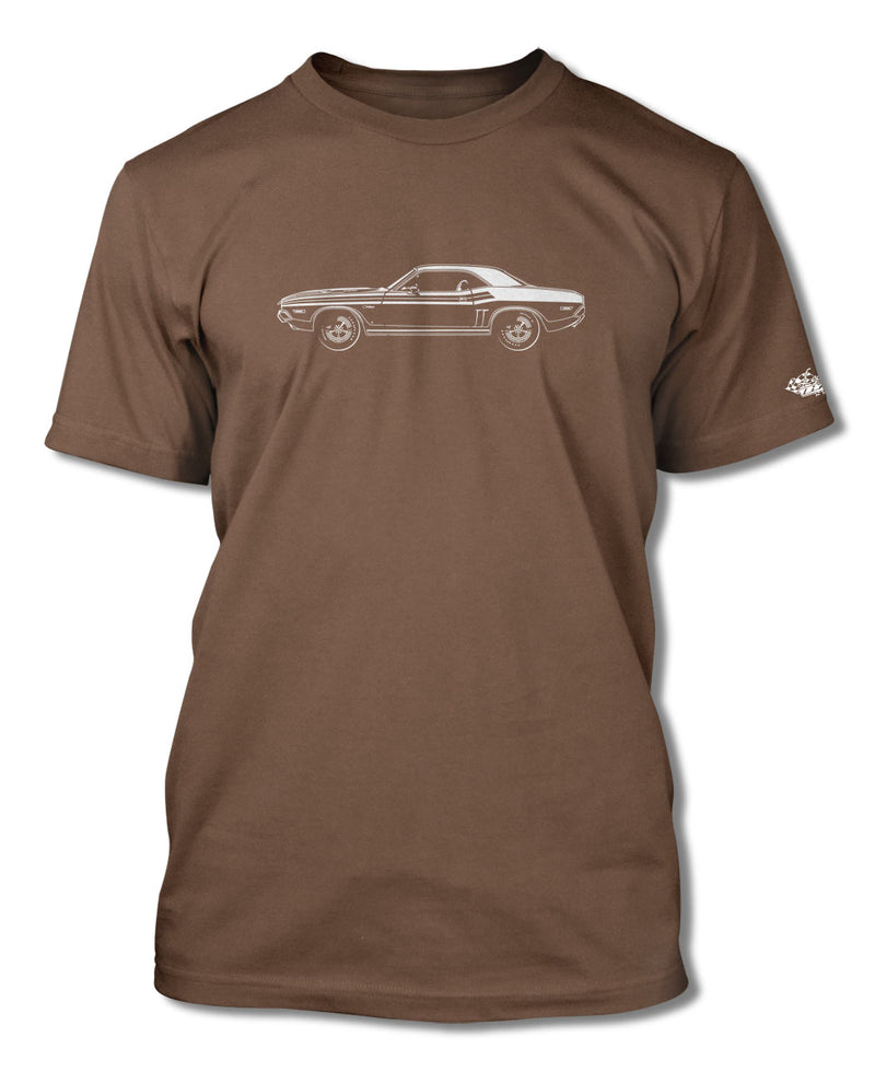 1971 Dodge Challenger with Stripes Coupe T-Shirt - Men - Side View