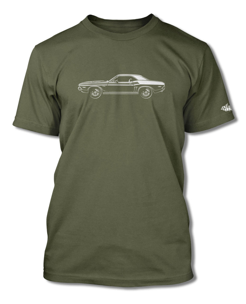 1971 Dodge Challenger with Stripes Hardtop T-Shirt - Men - Side View