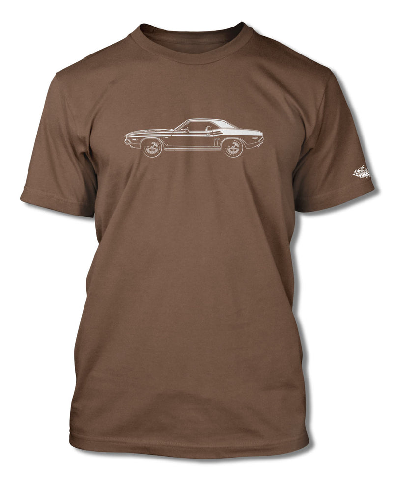 1971 Dodge Challenger with Stripes Hardtop T-Shirt - Men - Side View
