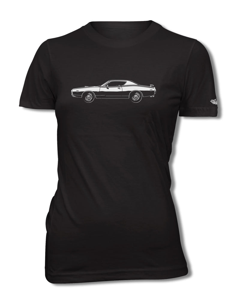 1971 Dodge Charger Super Bee Coupe T-Shirt - Women - Side View