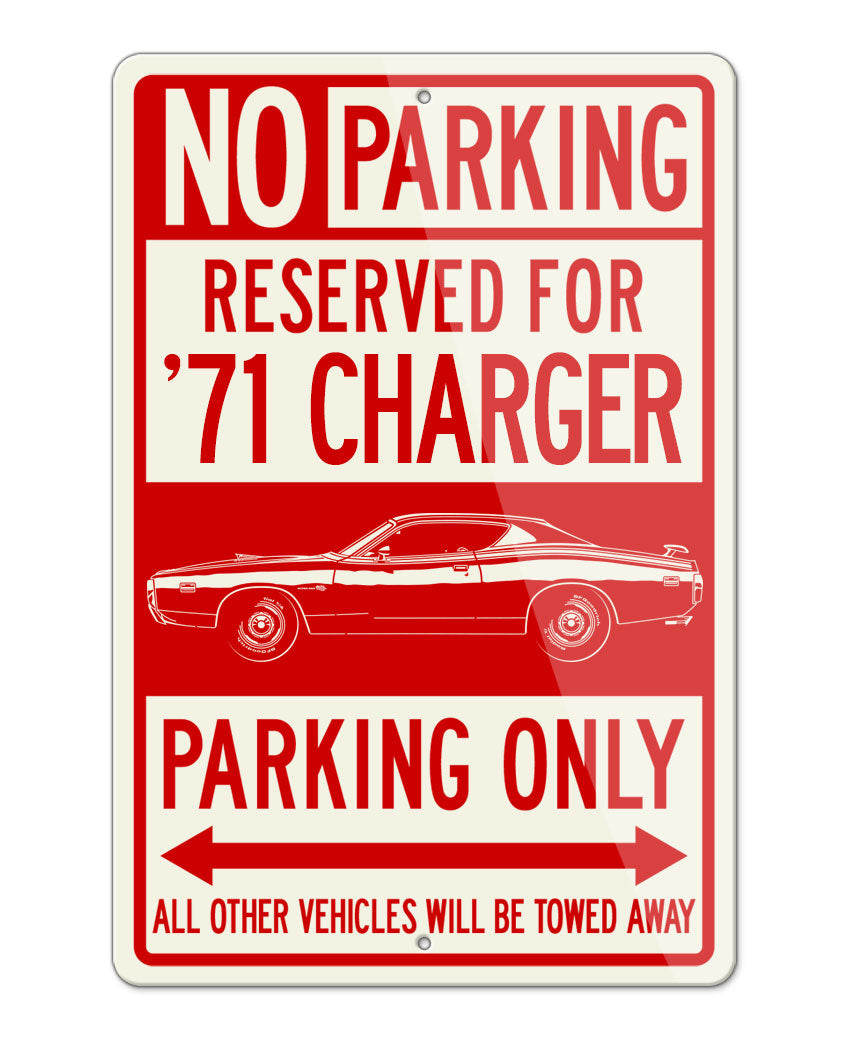 1971 Dodge Charger Super Bee Hardtop Parking Only Sign