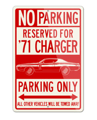 1971 Dodge Charger RT Coupe Parking Only Sign