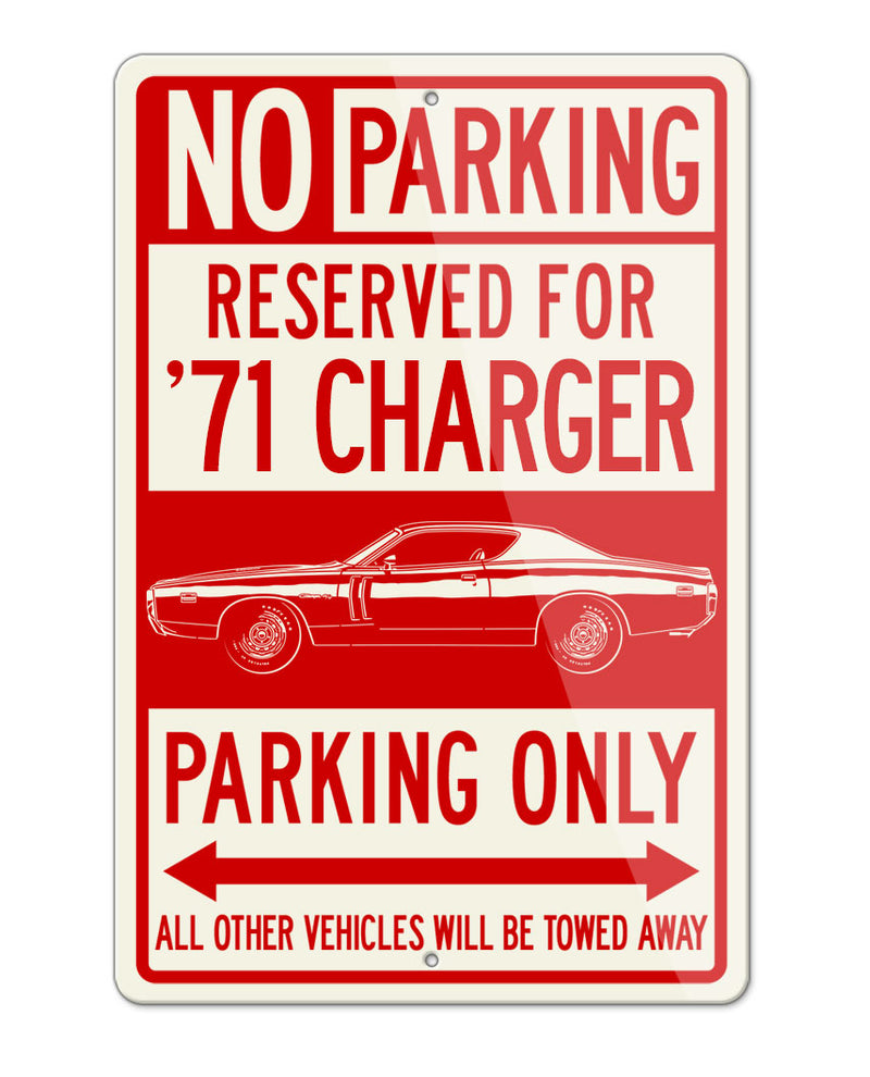 1971 Dodge Charger RT Coupe Parking Only Sign