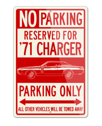 1971 Dodge Charger RT Hardtop Parking Only Sign