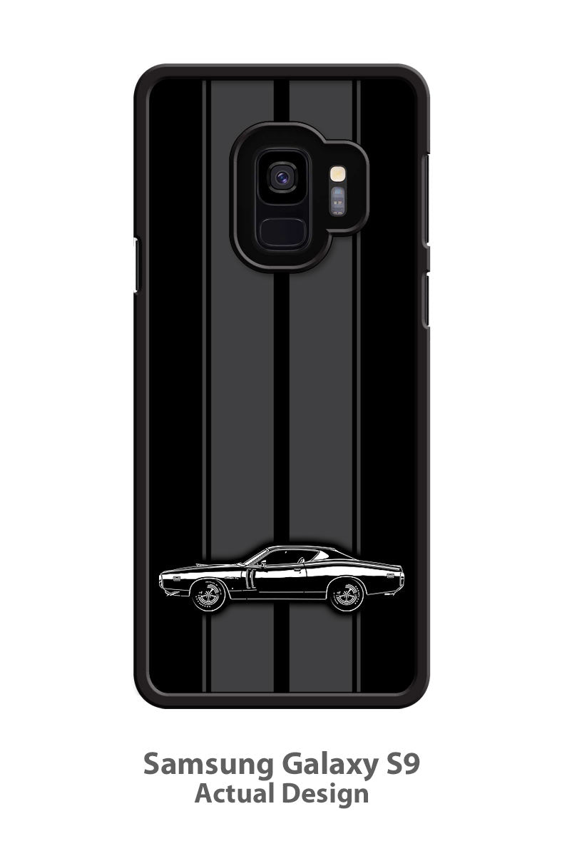 1971 Dodge Charger RT Ramcharger With Stripes Hardtop Smartphone Case - Racing Stripes