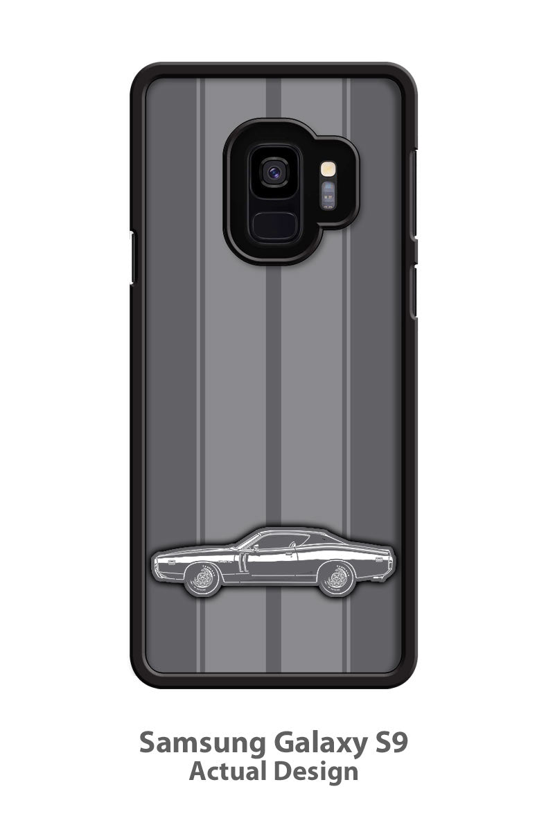 1971 Dodge Charger RT With Stripes Hardtop Smartphone Case - Racing Stripes