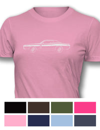 1971 Dodge Charger RT With Stripes Hardtop T-Shirt - Women - Side View