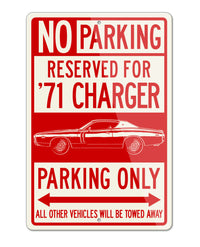 1971 Dodge Charger RT SE Hardtop Parking Only Sign