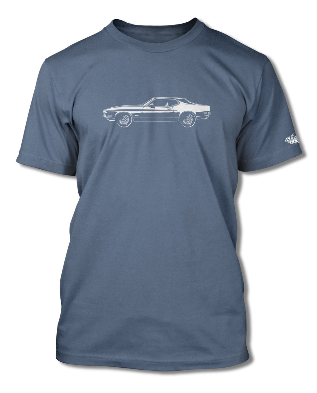 1971 Ford Mustang Sports Coupe T-Shirt - Men - Side View