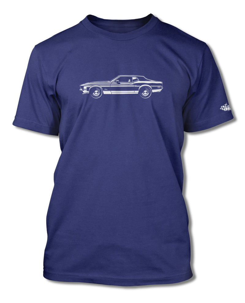 1972 Ford Mustang Sports with Stripes Coupe T-Shirt - Men - Side View