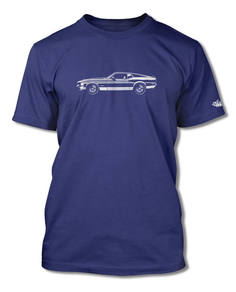 1971 Ford Mustang Sports with Stripes Sportsroof T-Shirt - Men - Side View