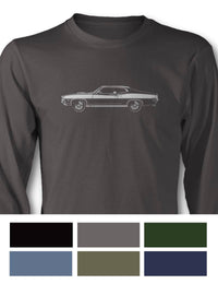 1971 Ford Torino GT Cobra jet Fastback T-Shirt - Long Sleeves - Side View