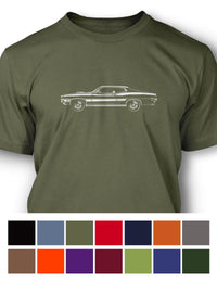 1971 Ford Torino GT Cobra jet Fastback with Stripes T-Shirt - Men - Side View