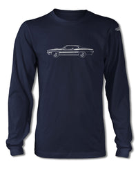 1971 Ford Torino GT Cobra jet Fastback with Stripes T-Shirt - Long Sleeves - Side View