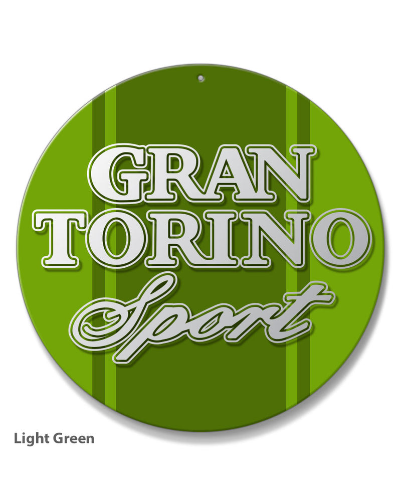 Ford Gran Torino Sport 1972 - 1975 Emblem Round Aluminum Sign