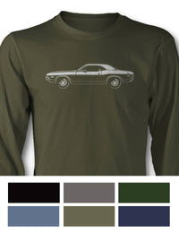 1972 Dodge Challenger Base Coupe T-Shirt - Long Sleeves - Side View