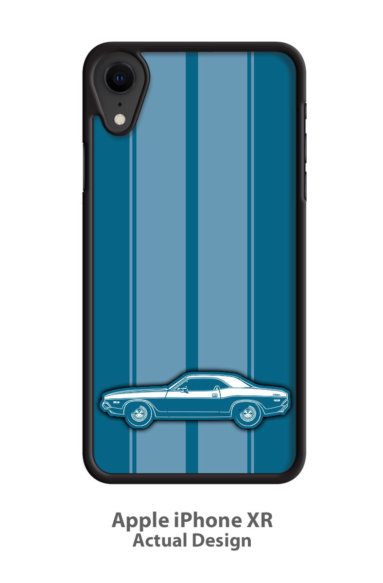 1972 Dodge Challenger Base Coupe Smartphone Case - Racing Stripes