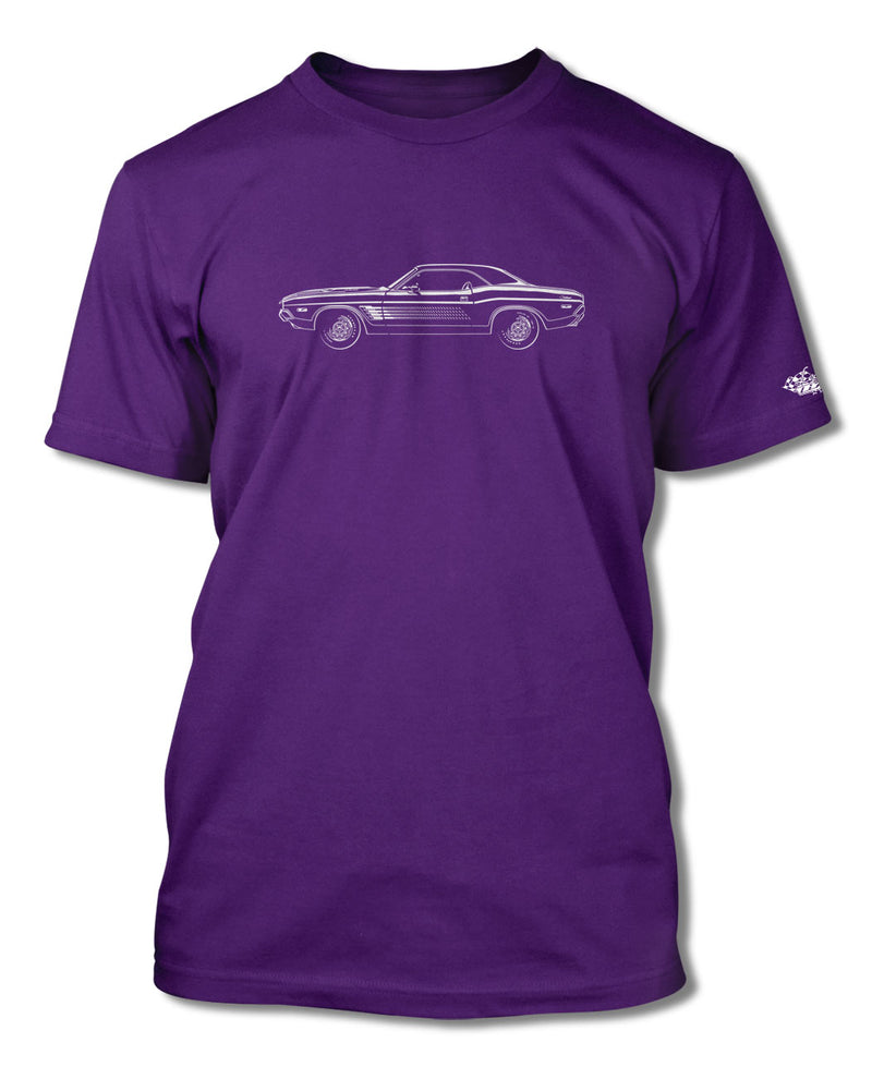1972 Dodge Challenger Rallye with Stripes Coupe T-Shirt - Men - Side View