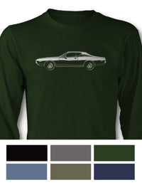 1972 Dodge Charger Base Coupe T-Shirt - Long Sleeves - Side View