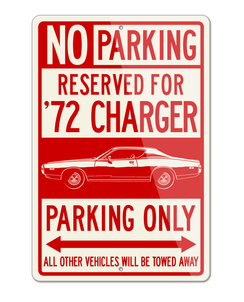 1972 Dodge Charger Base Coupe Parking Only Sign