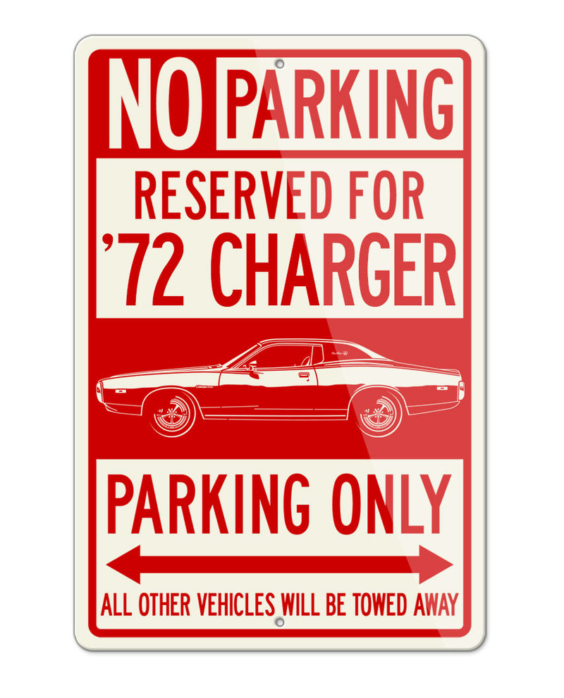 1972 Dodge Charger SE Hardtop Parking Only Sign