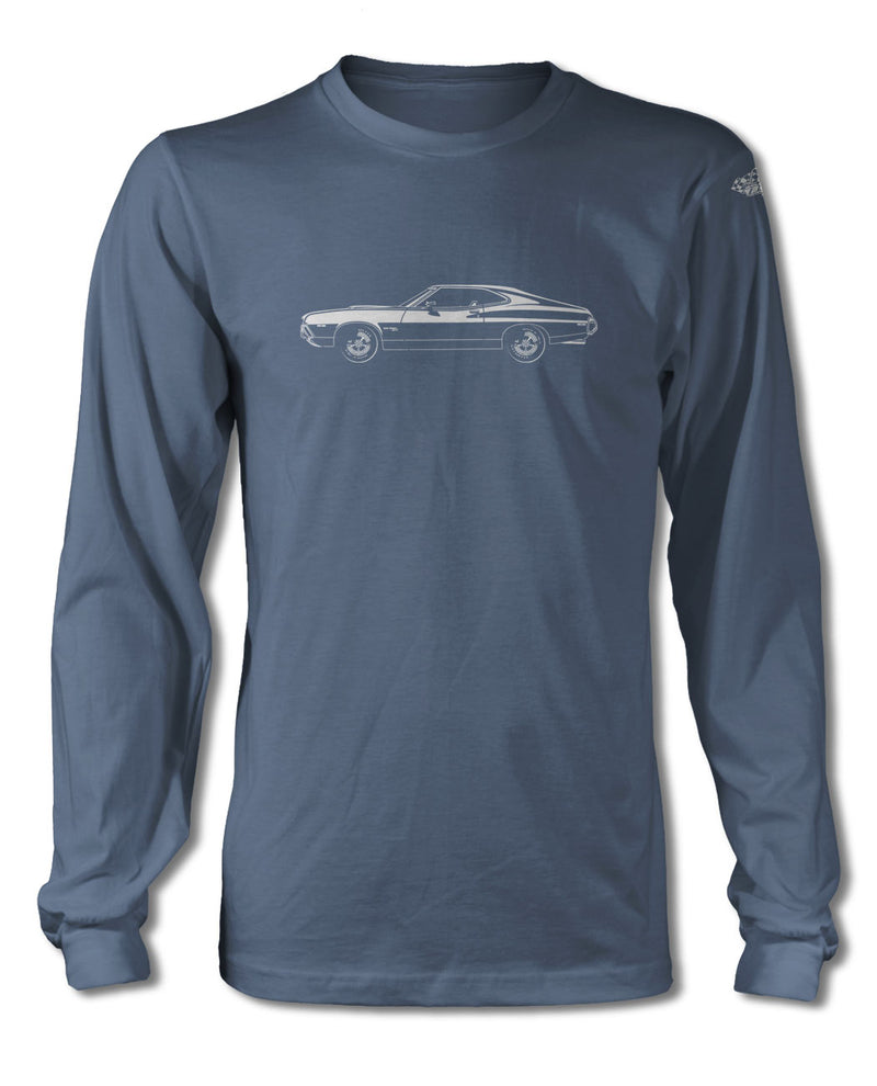 1972 Ford Gran Torino Sport Sportsroof T-Shirt - Long Sleeves - Side View