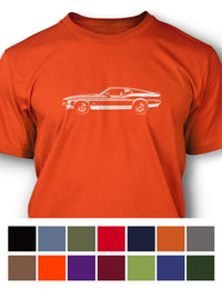 1972 Ford Mustang Sports with Stripes Coupe T-Shirt - Men - Side View