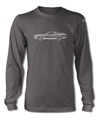 1972 Ford Mustang Mach 1 Sportsroof T-Shirt - Long Sleeves - Side View