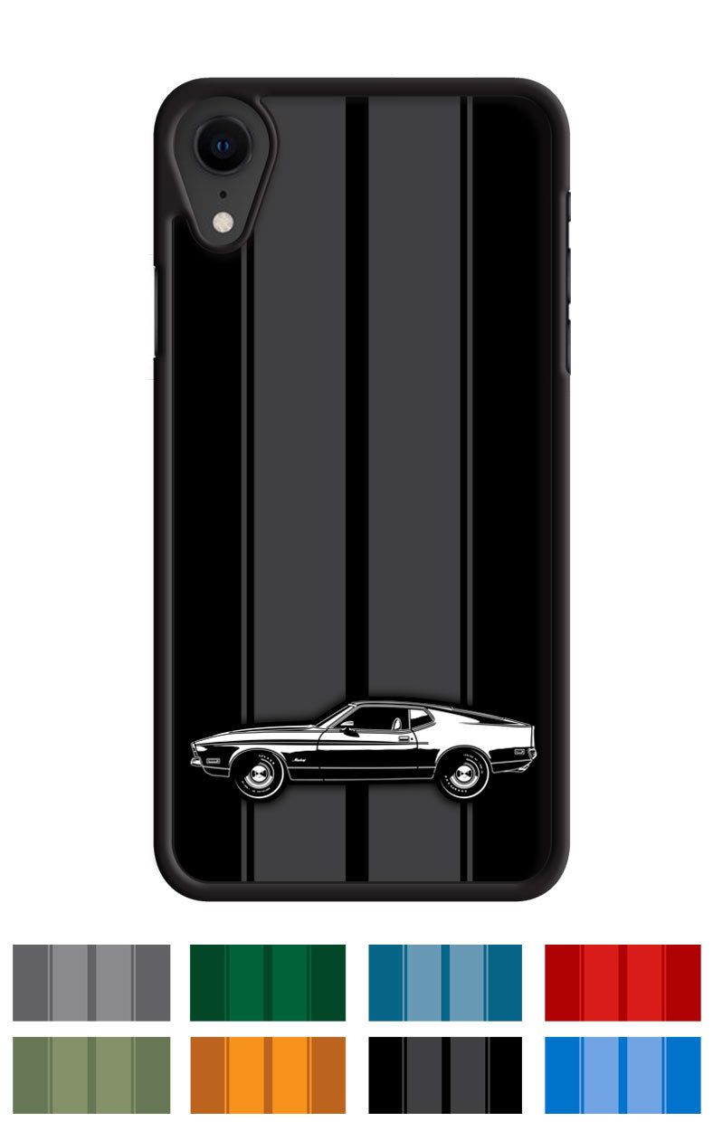 1972 Ford Mustang Sports Sportsroof Smartphone Case - Racing Stripes